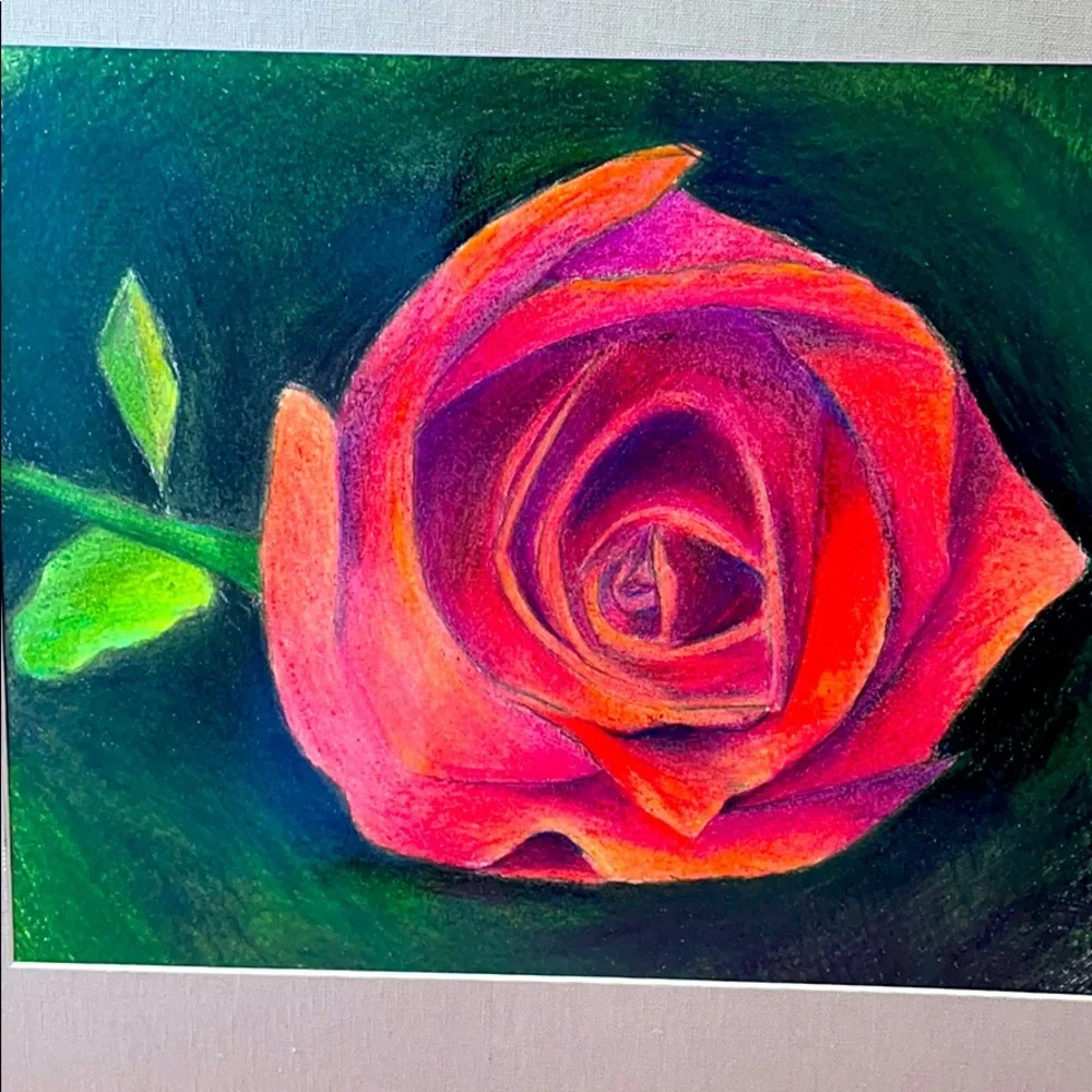 Original art work “SCARLET ” in wooden frame